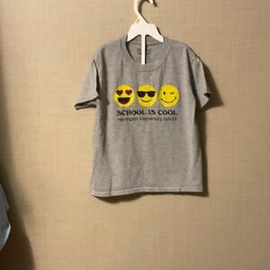 Gildan Gray Kids T-Shirt with Emoji Design